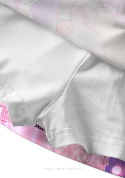 Magic Pink Ratz Y2K Print Mini Skirt Cherrykitten