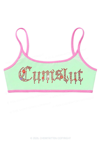 Rhinestone Cxmslxt Y2K Super Crop Cami Cherrykitten
