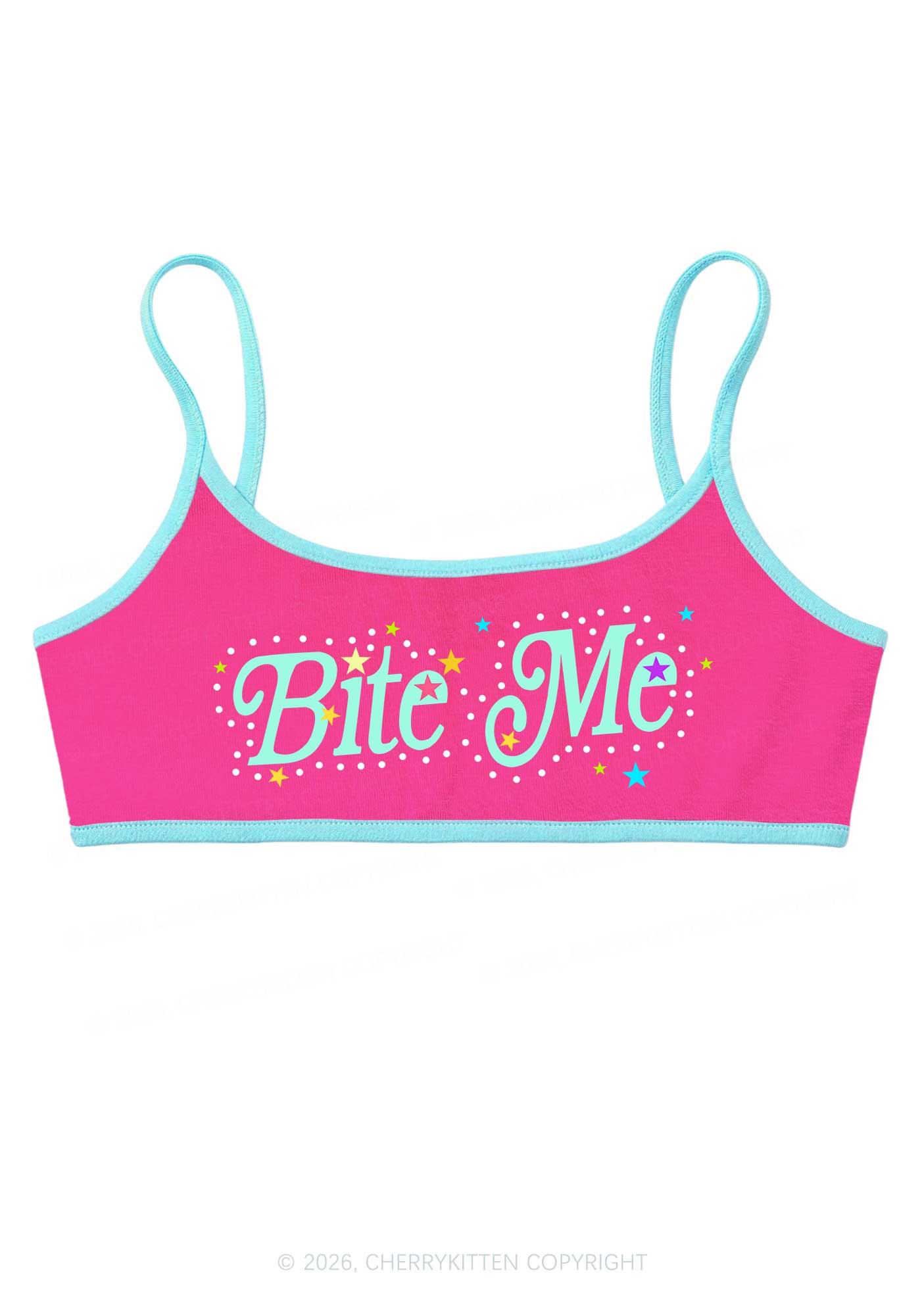 Bite Me Y2K Super Crop Cami Cherrykitten