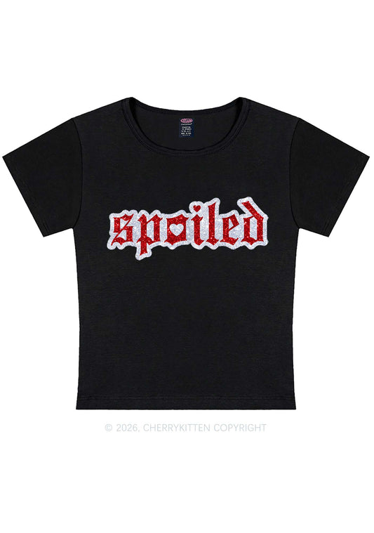 Glitter Stroke Spoiled Y2K Baby Tee Cherrykitten
