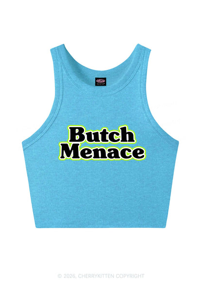 Butch Menace Pride Y2K Crop Tank Top Cherrykitten