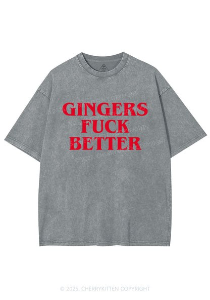 Gingers Fxxk Better Y2K Shirts Washed Tee Cherrykitten