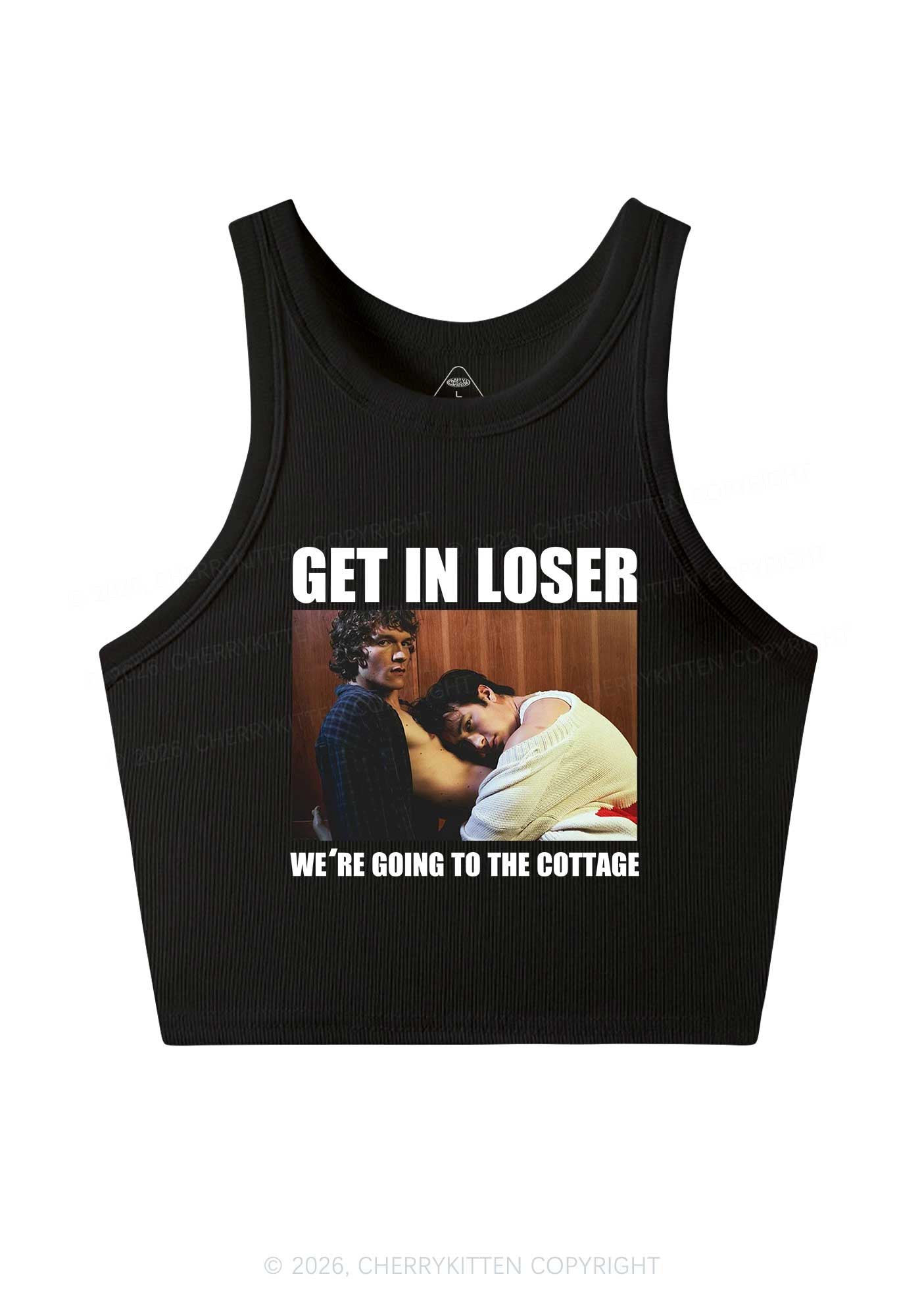 We Are Going To Cottage HR Y2K Crop Tank Top Cherrykitten