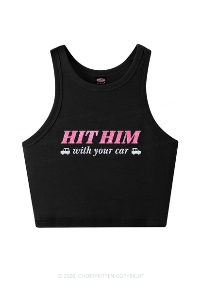 Glitter Hit Him Y2K Crop Tank Top Cherrykitten