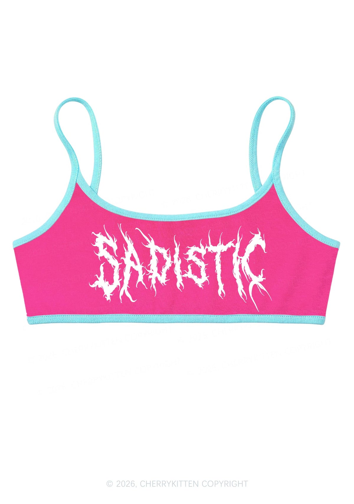Sapistic Skull Y2K Super Crop Cami Cherrykitten