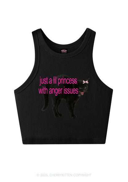 Just A Lil Princess Y2K Crop Tank Top Cherrykitten