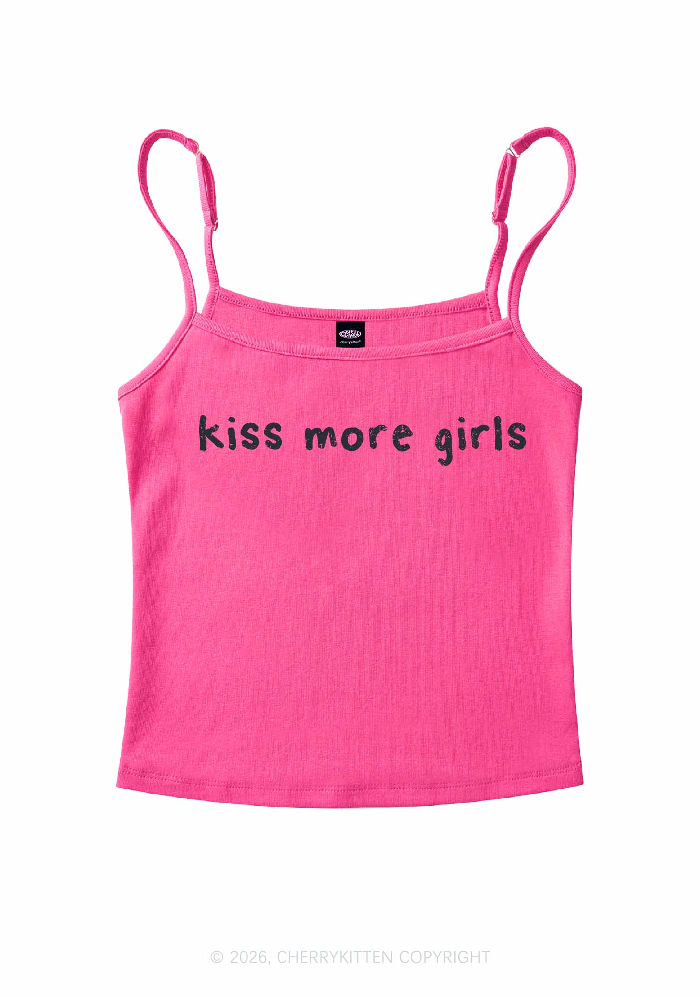 Kiss More Girls Y2K Spaghetti Strap Cami Cherrykitten