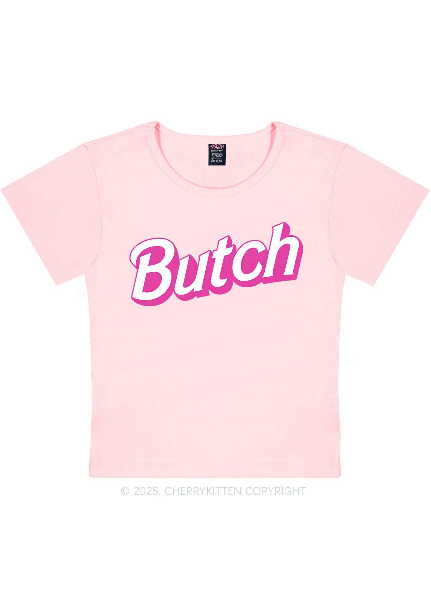 Pink Butch Y2K Baby Tee Cherrykitten