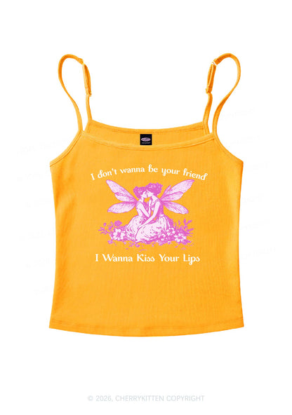 I Wanna Kiss Your Lips Pride Y2K Spaghetti Strap Cami Cherrykitten