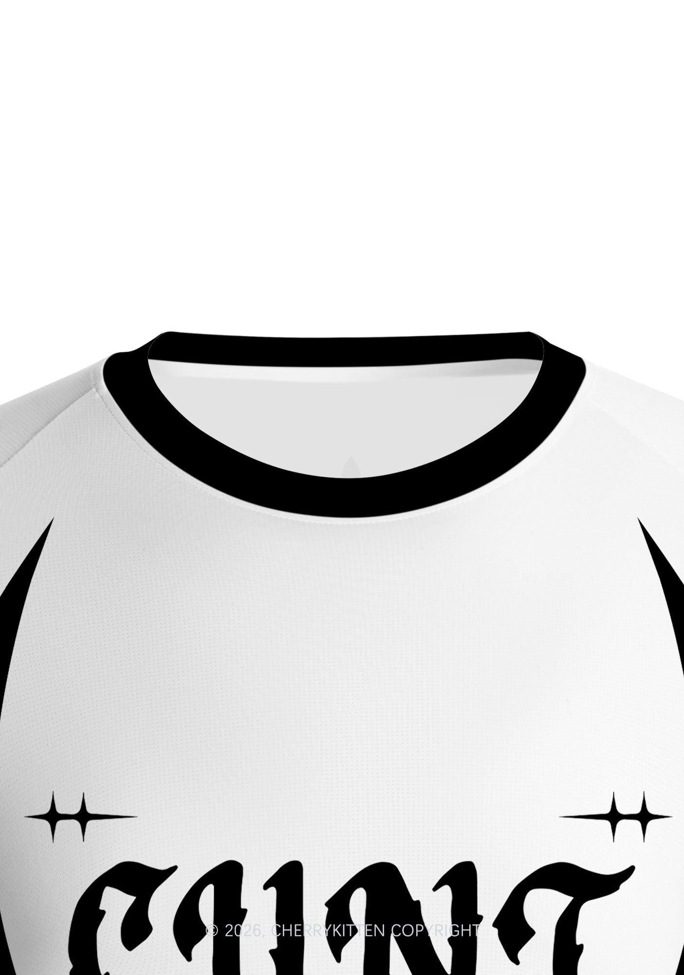 White Cxxt Y2K Football Jersey Shirts Cherrykitten