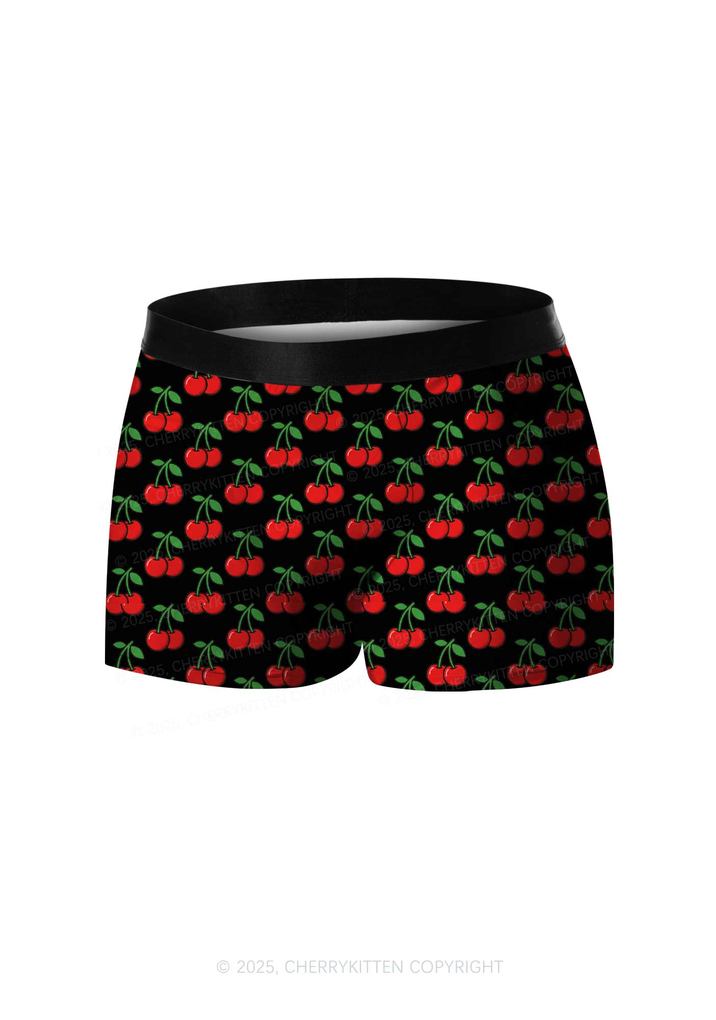 Black Cherry Y2K Print Men Boxer Briefs Cherrykitten