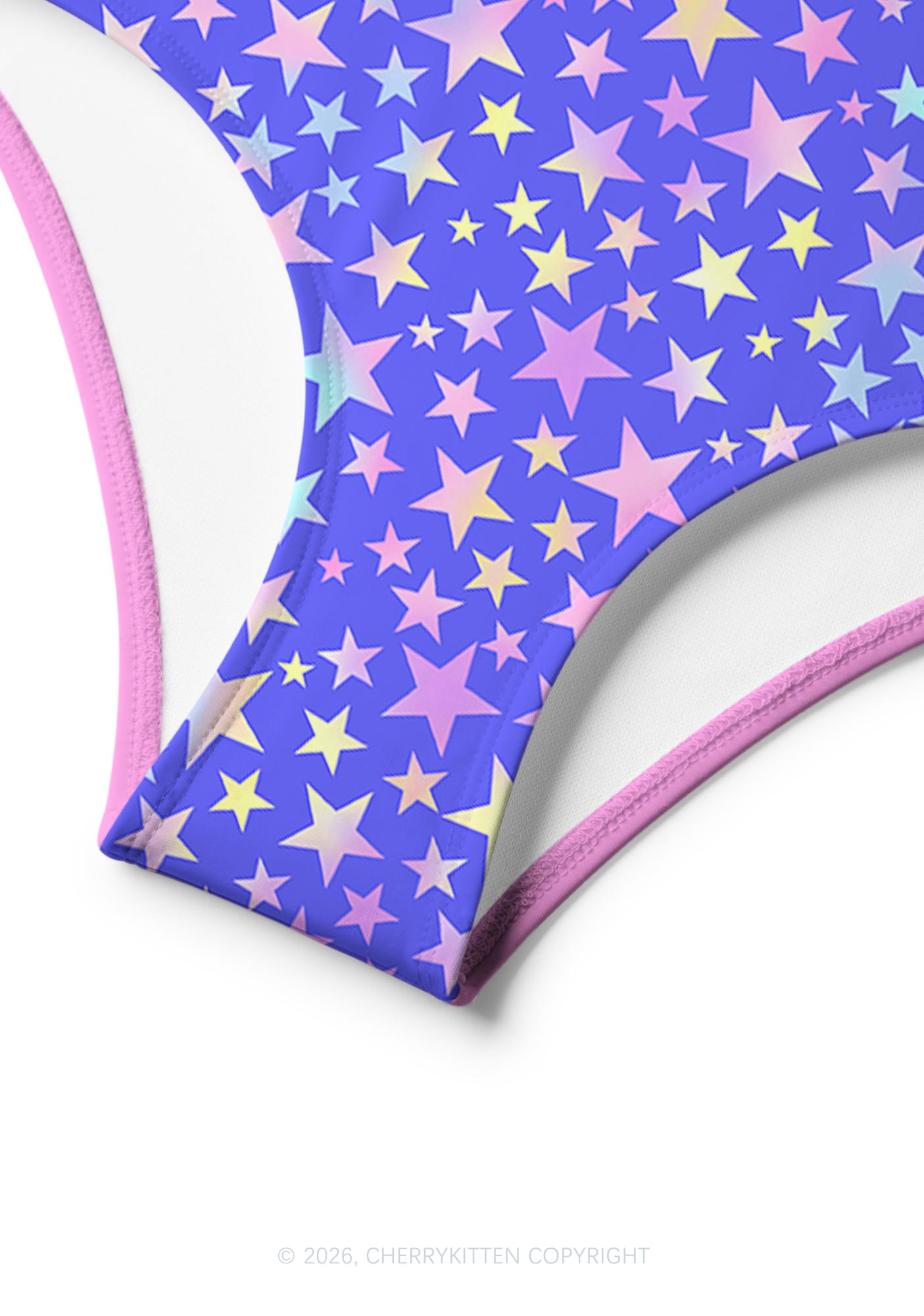 Purple Alpha Male Y2K Print Bikini Set Cherrykitten