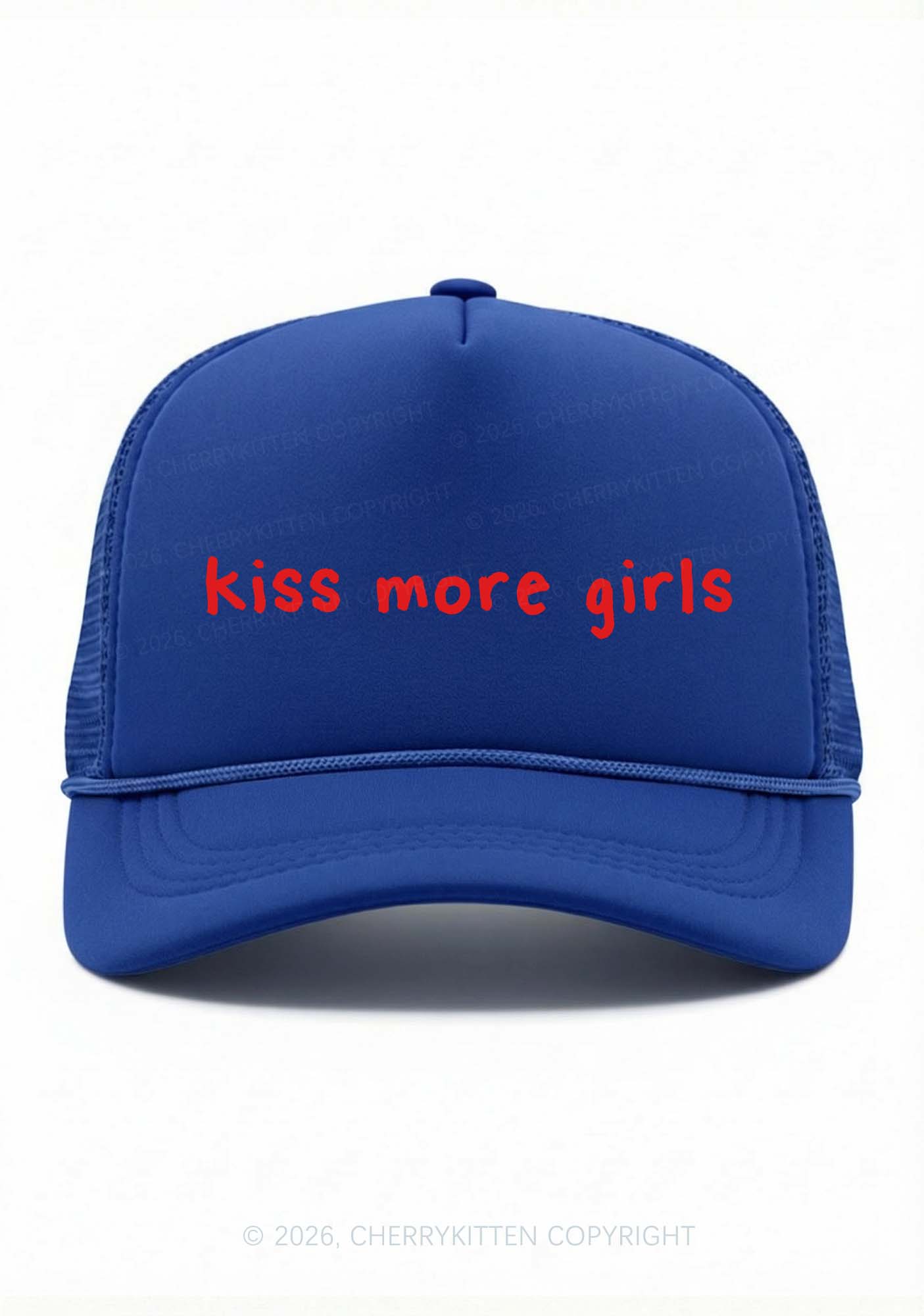 Kiss More Girls Pride Y2K Trucker Hat Cherrykitten