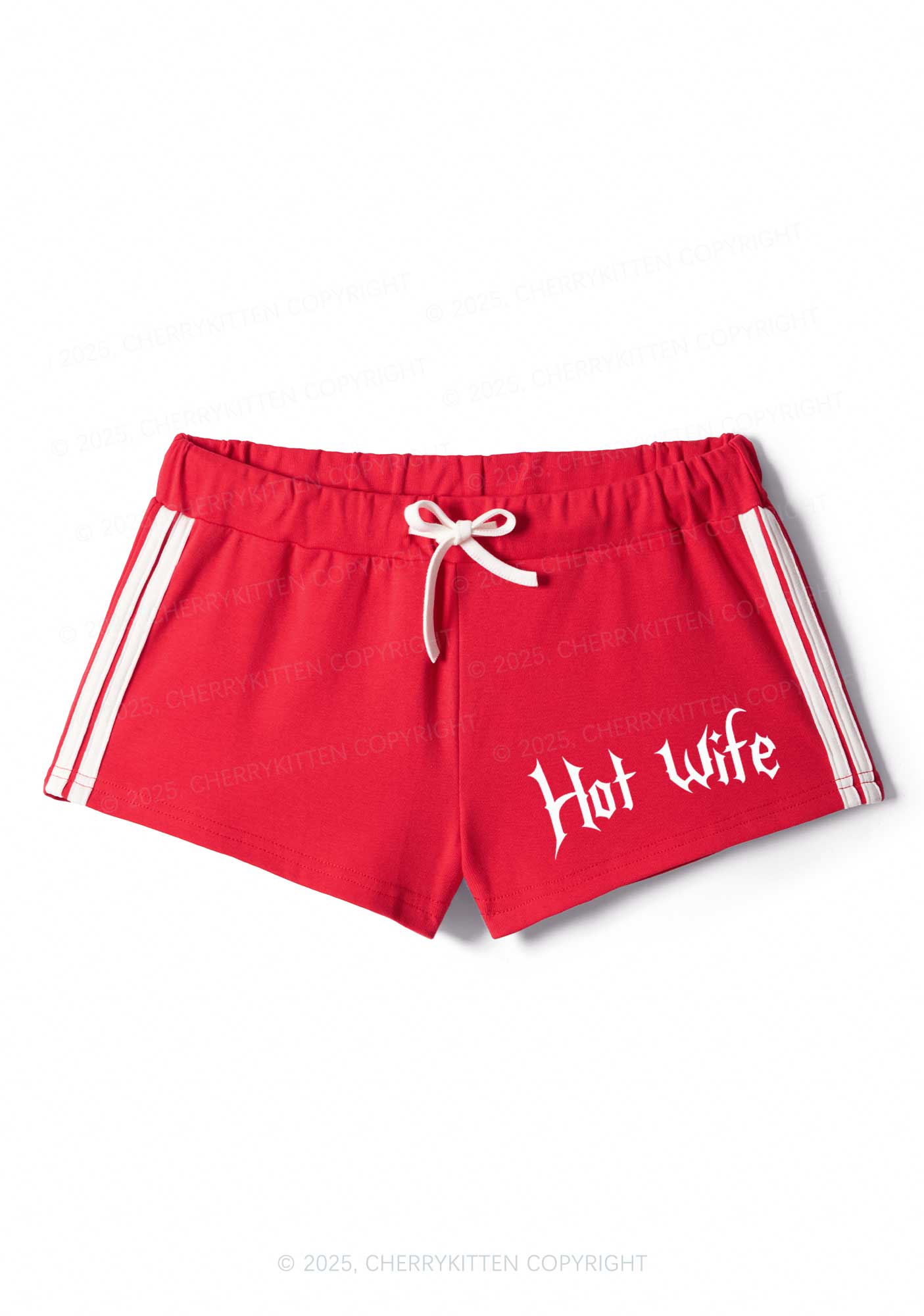 Hot Wife Y2K Drawstring Mini Shorts Cherrykitten
