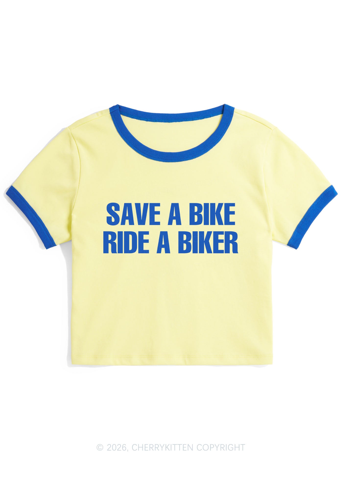 Save Bike Ride Biker Y2K Ringer Tee Cherrykitten