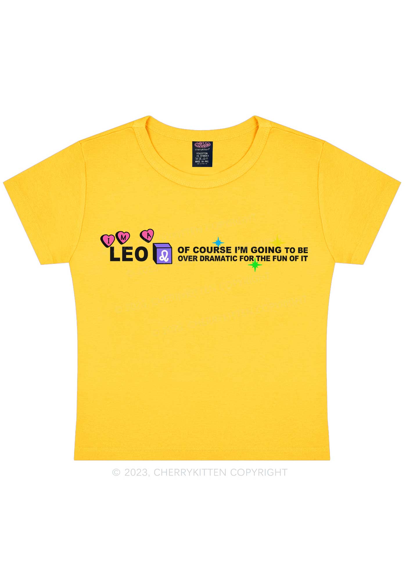 I'm A Leo Y2K Baby Tee Cherrykitten