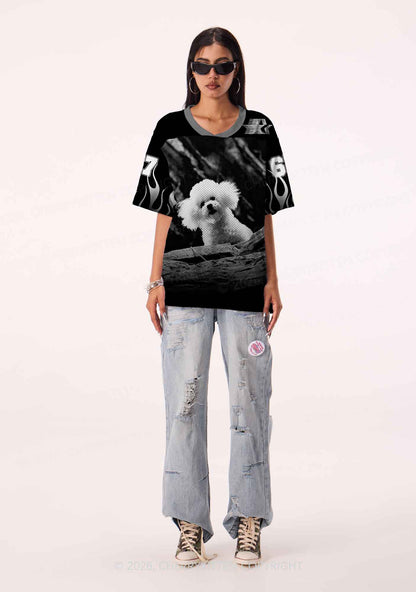 Halloween Bichon Frise Dog Y2K Sport Jersey Shirts Cherrykitten