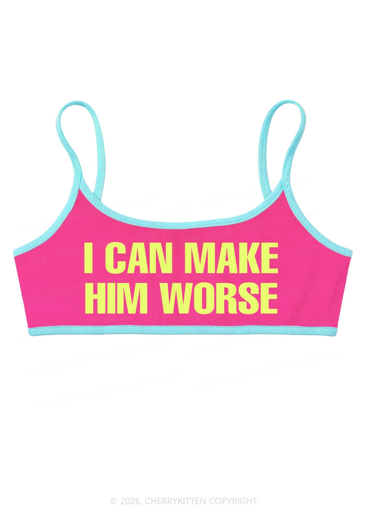 I Can Make Him Worse Y2K Super Crop Cami Cherrykitten