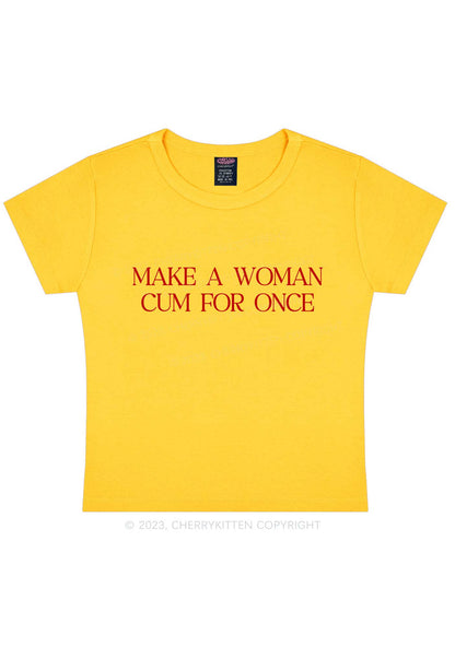 Make A Woman Come Y2K Baby Tee Cherrykitten