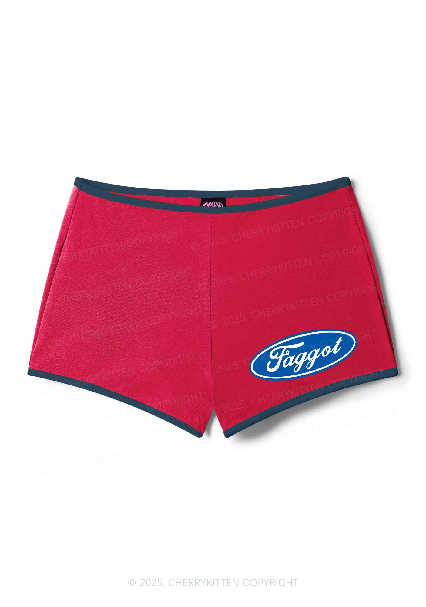 Faggot Pride Y2K Booty Shorts Cherrykitten
