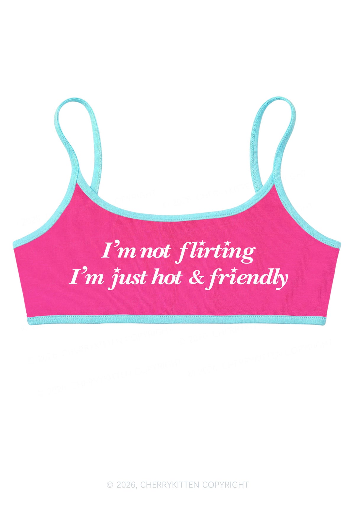 Just Hot And Friendly Y2K Super Crop Cami Cherrykitten
