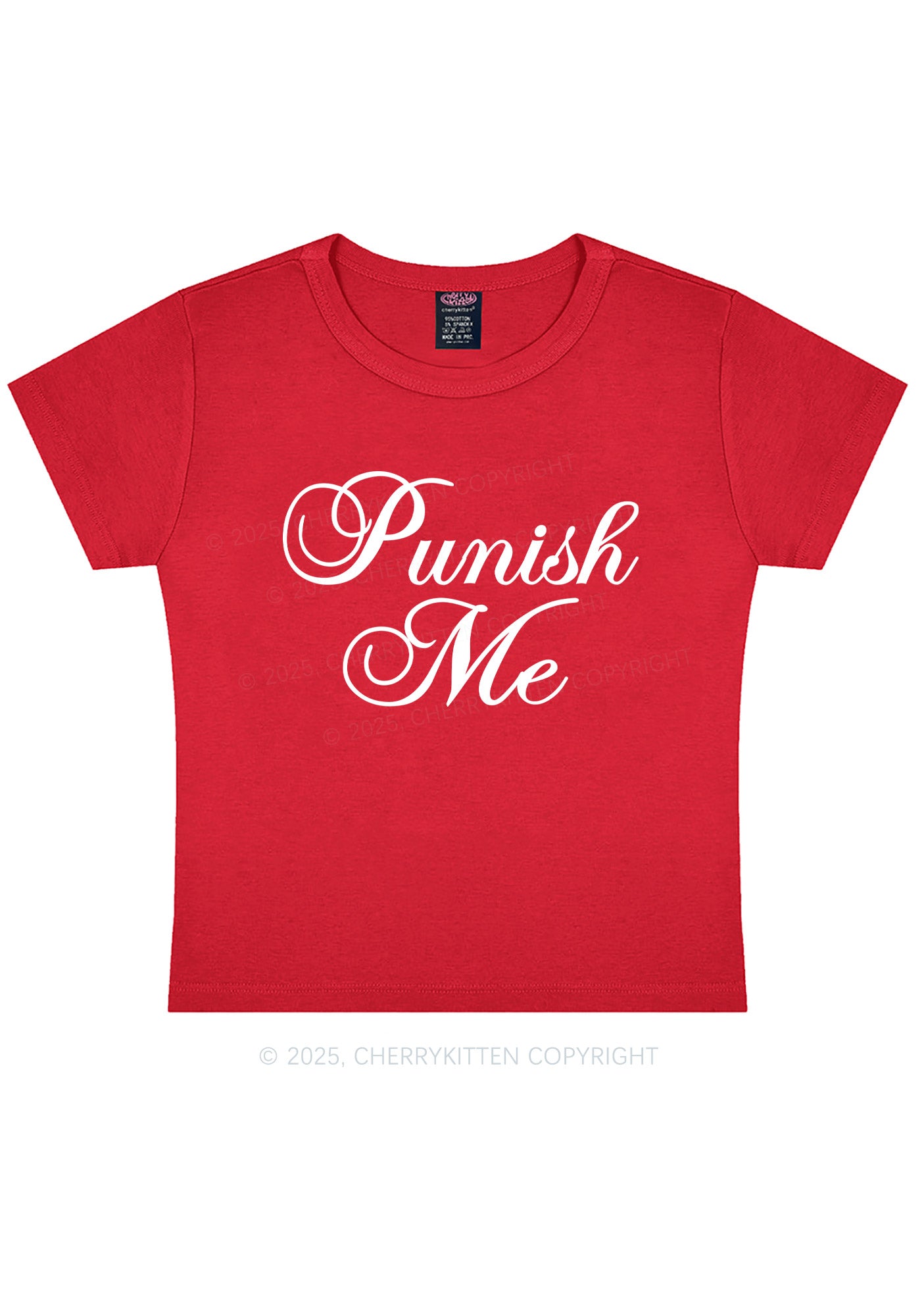 Punish Me Y2K Baby Tee Cherrykitten