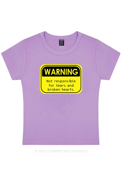 Curvy Warning Sign Y2K Baby Tee Cherrykitten