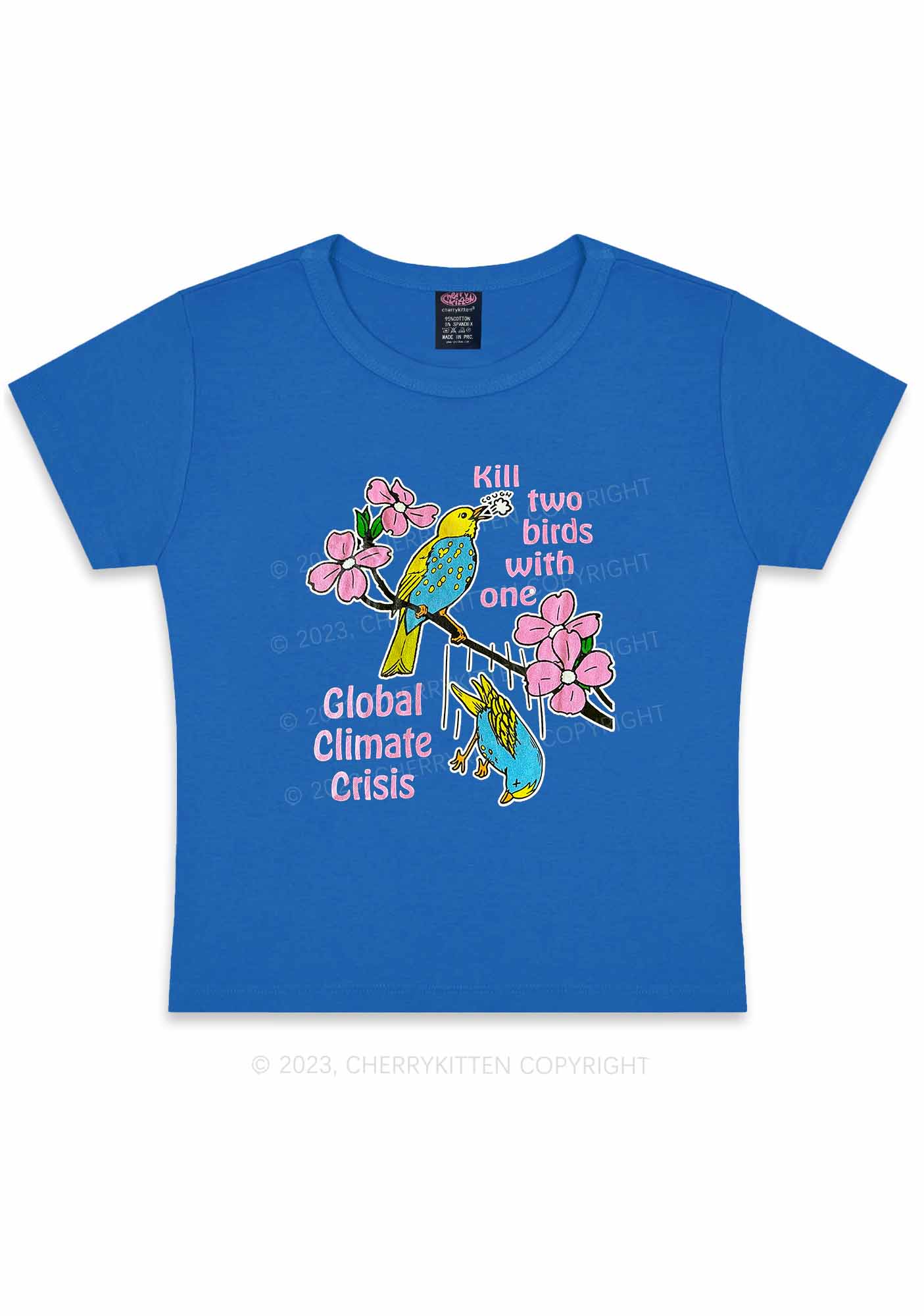 Global Climate Crisis Y2K Baby Tee Cherrykitten