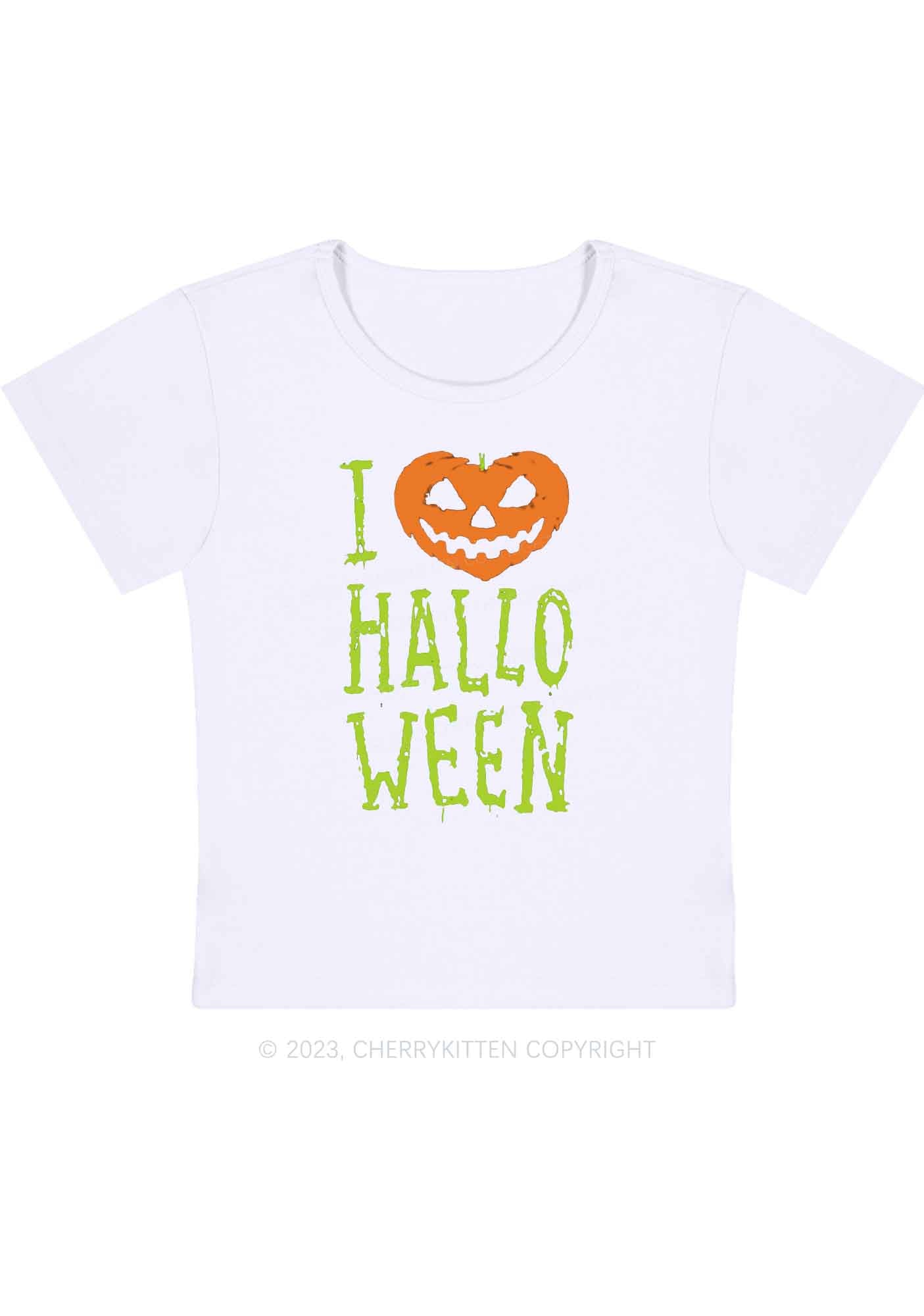 Pumpkin Hearts Halloween Baby Tee Cherrykitten