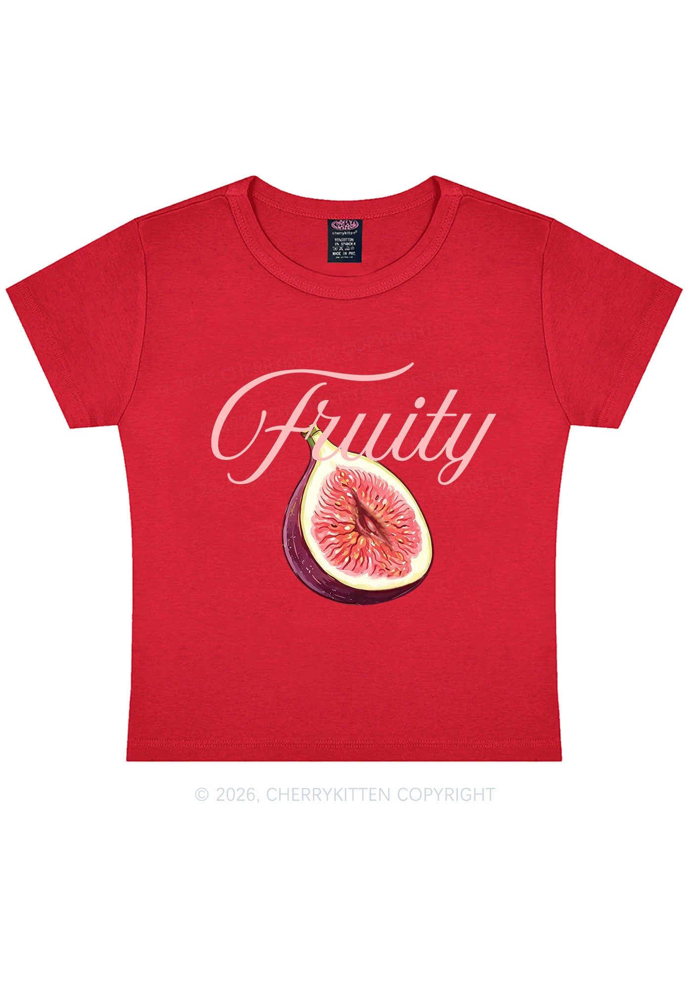 Fruity Fig Pride Y2K Baby Tee Cherrykitten