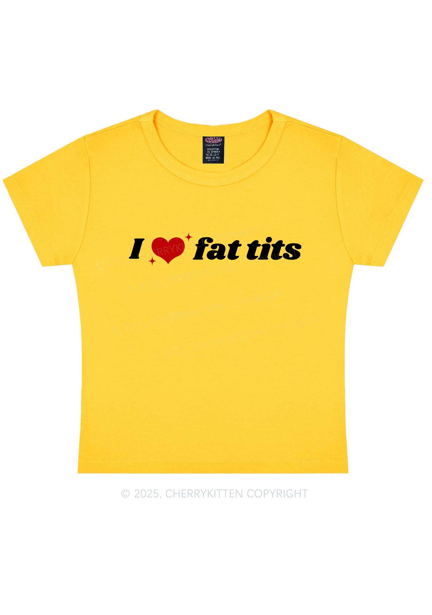 I Love Fat Txts Y2K Baby Tee Cherrykitten