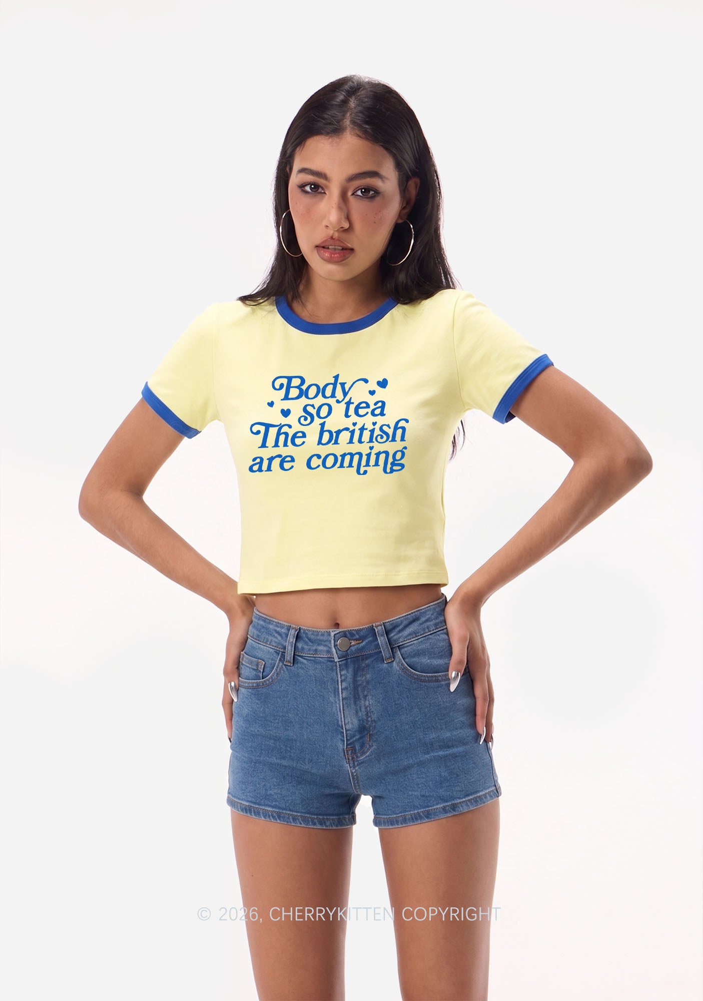 The British Are Coming Y2K Ringer Tee Cherrykitten