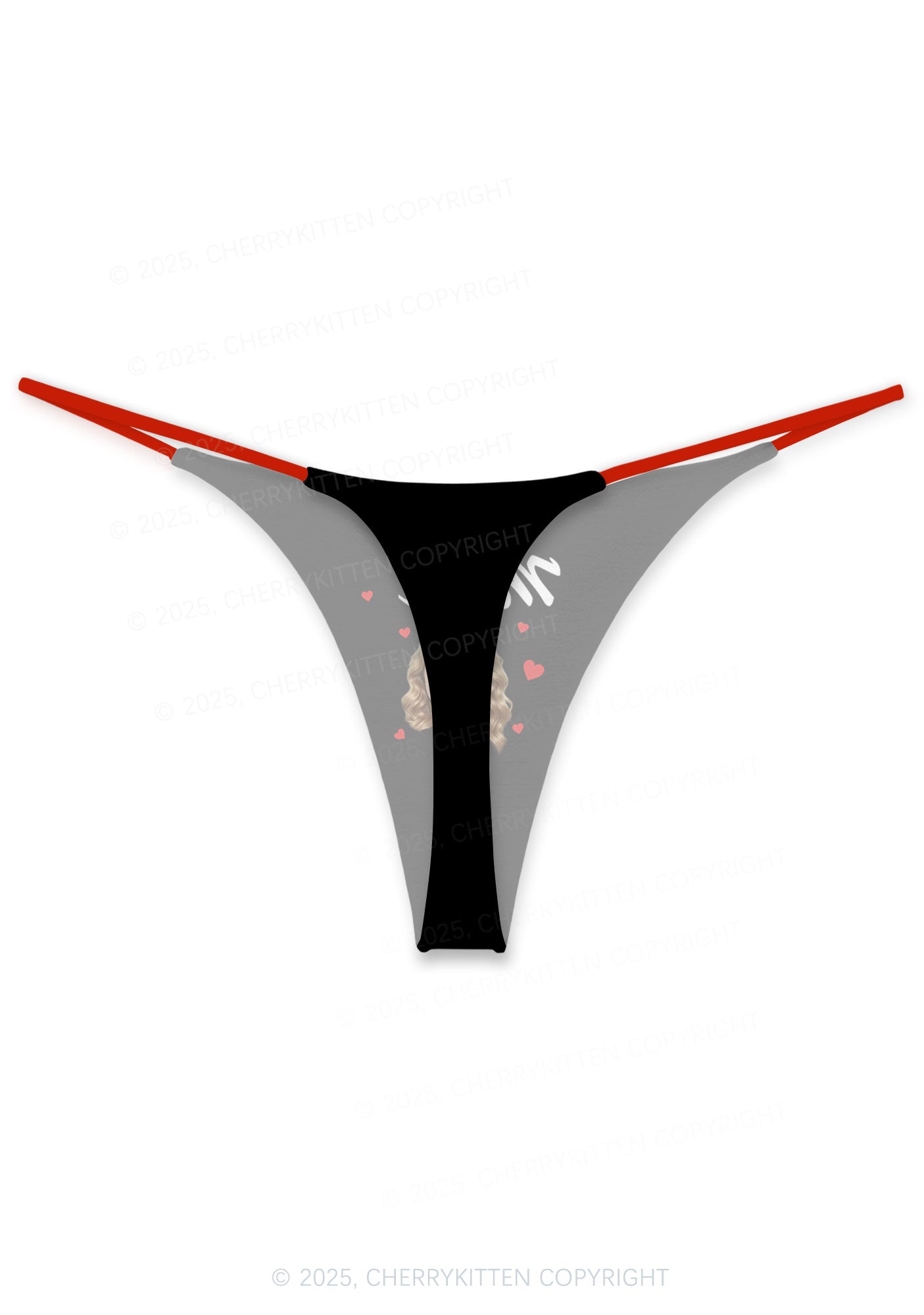 Custom Face All Mine Valentine's Day Y2K Print Couples Thong Set Cherrykitten