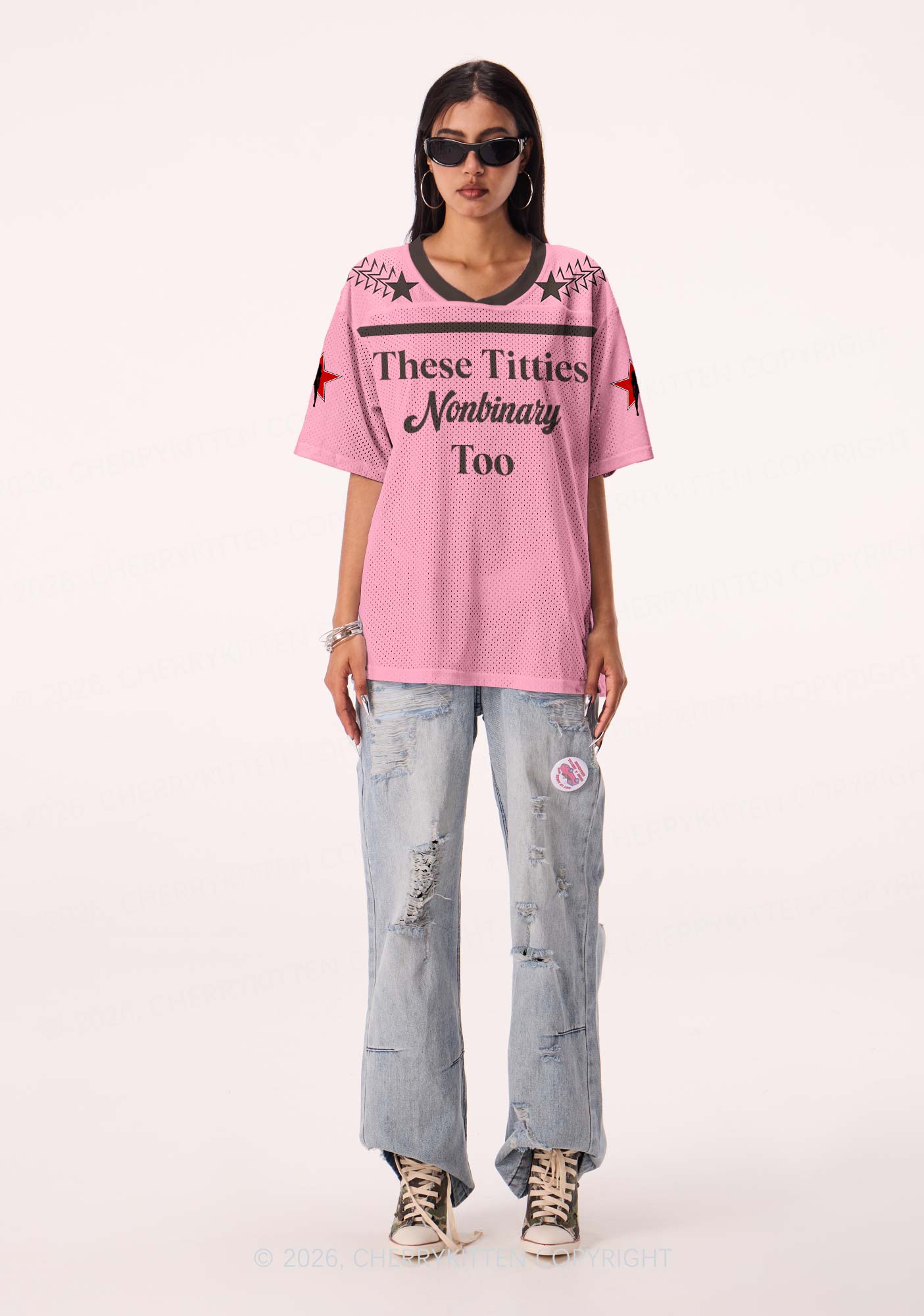 These Txtties Nonbinary Too Pride Y2K Sport Jersey Shirts Cherrykitten