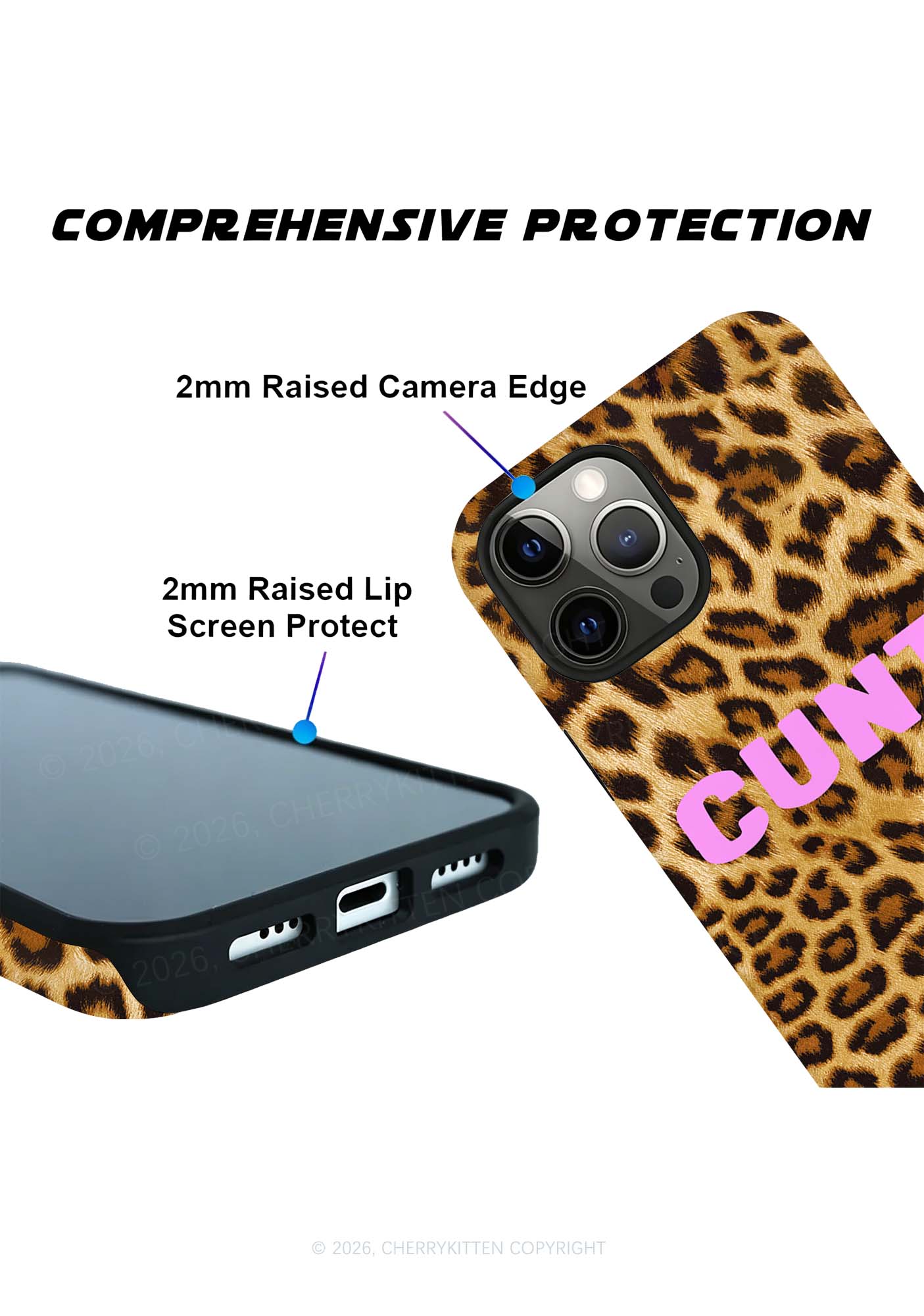 Cxxt Leopard Y2K Phone Case Cherrykitten