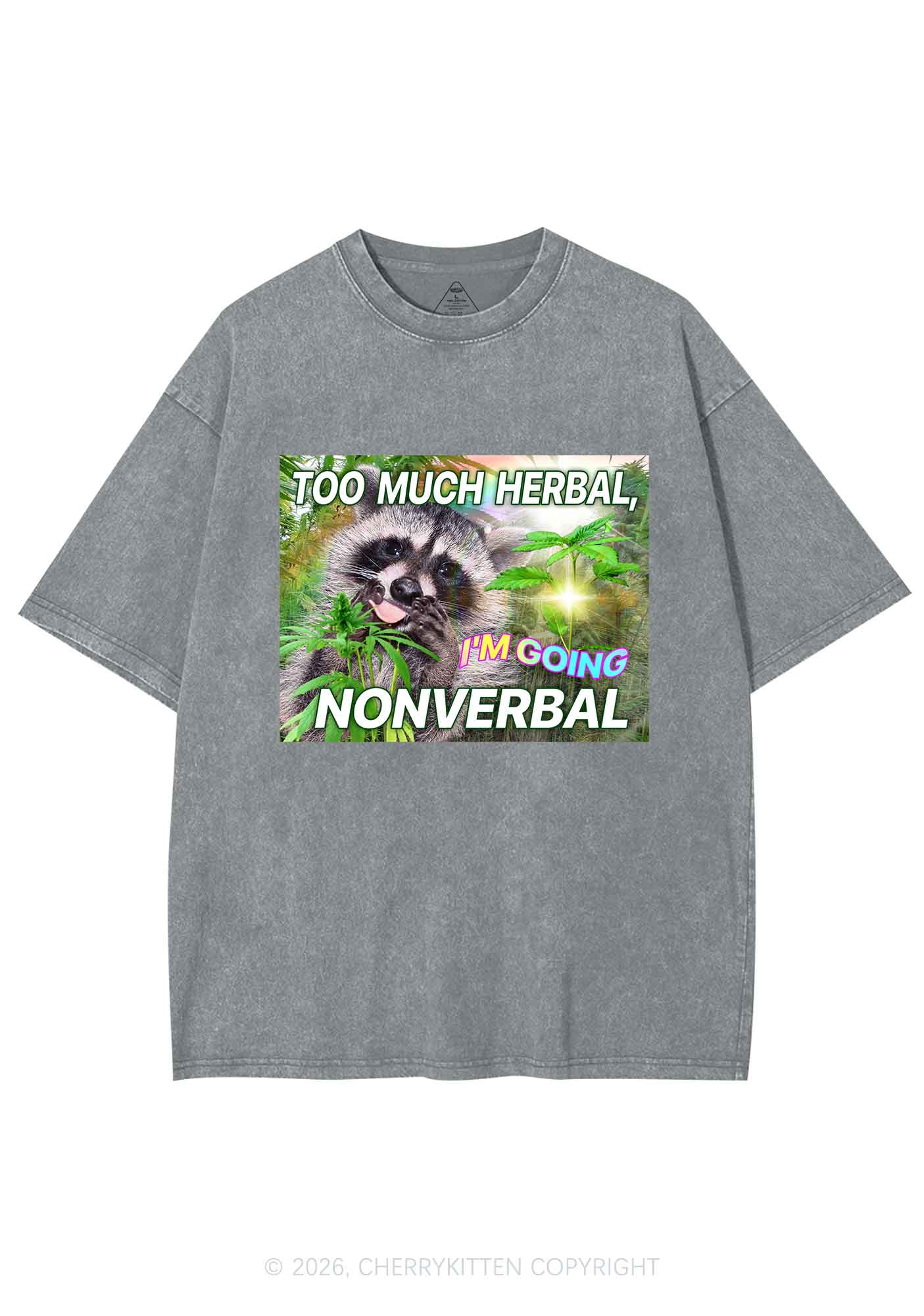 Im Going Nonverbal Y2K Shirts Washed Tee Cherrykitten