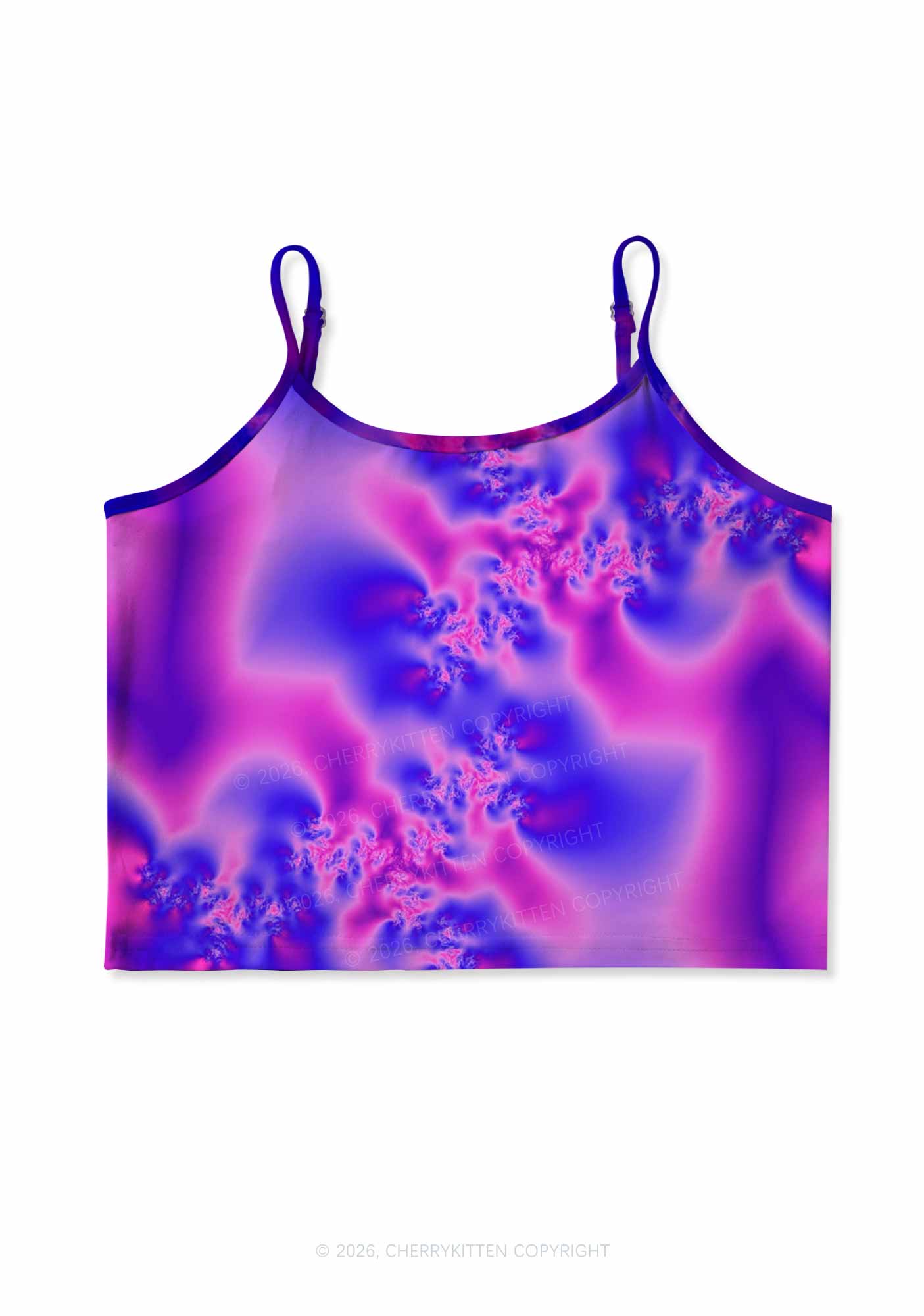 Bisexual Thermal Pride Y2K Print Cami Crop Top Cherrykitten