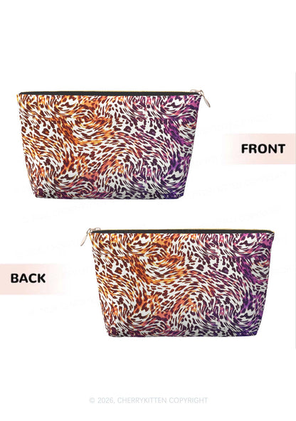 Lesbian Leopard Pride Y2K Makeup Bag Cherrykitten