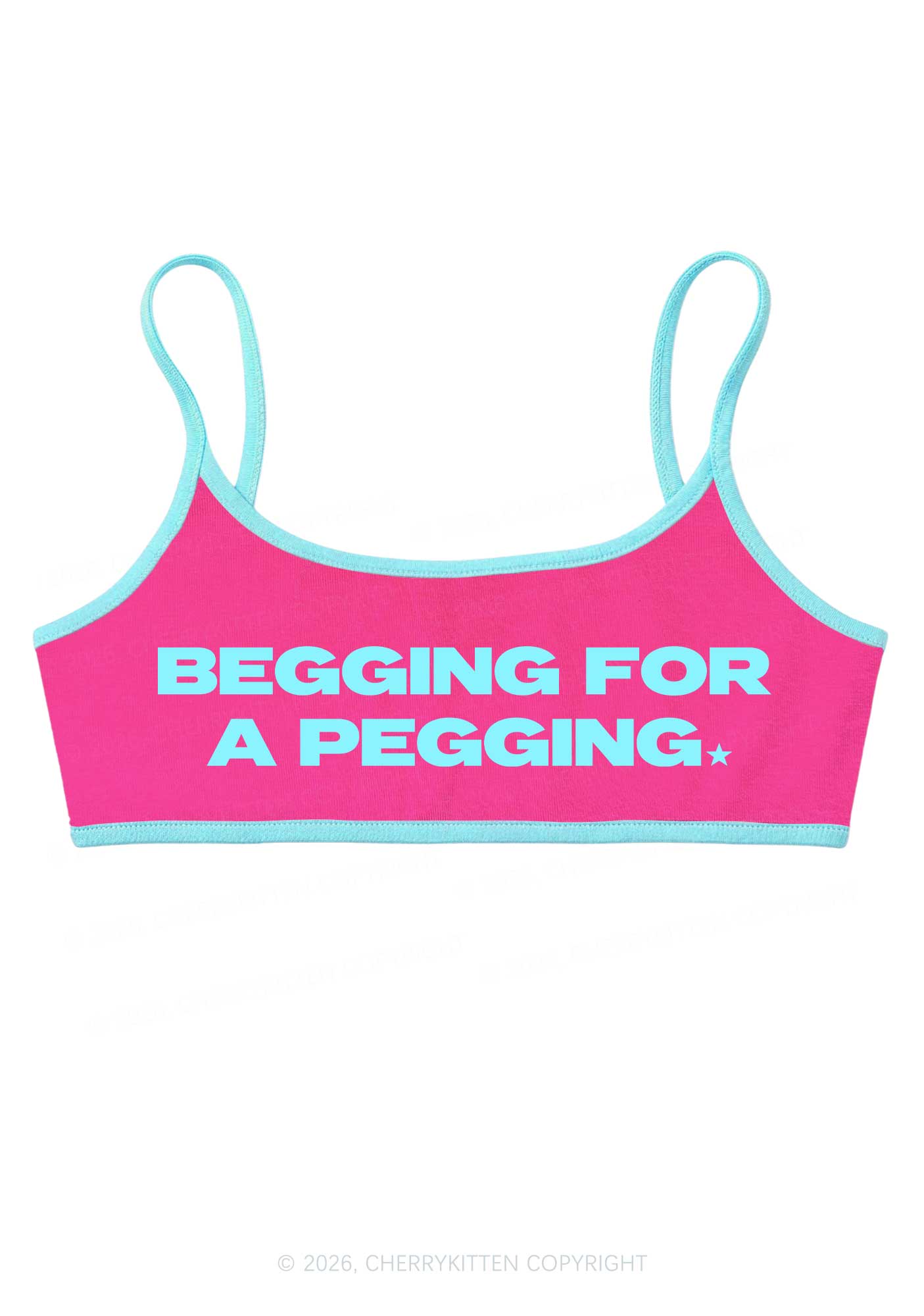 Begging For A Pegging Y2K Super Crop Cami Cherrykitten