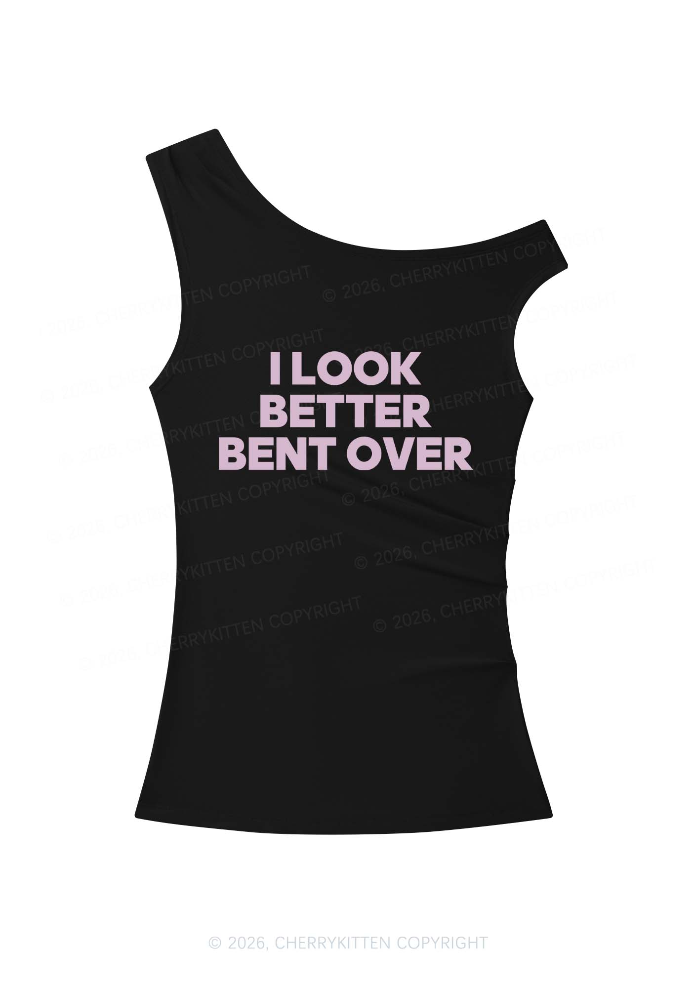 Look Better Bent Over Y2K Off Shoulder Tank Top Cherrykitten