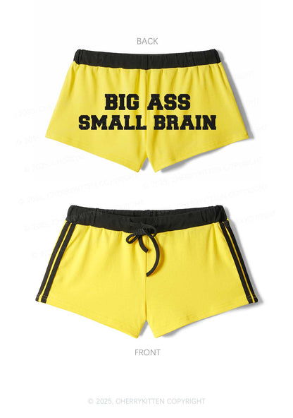 Big Axx Small Brain Y2K Drawstring Mini Shorts Cherrykitten