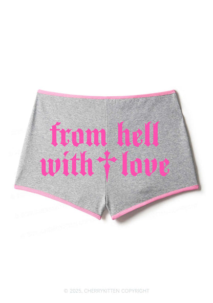 From Hell With Love Y2K Booty Shorts Cherrykitten