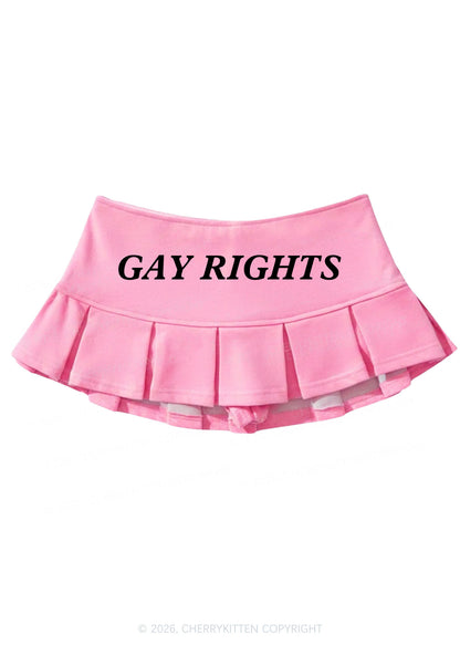 Gay Rights Pride Y2K Mini Pleated Skirts Cherrykitten