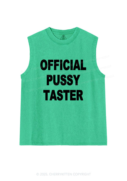 Official Puxxy Taster Y2K Washed Muscle Tank Cherrykitten