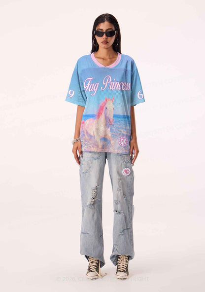 Blue Fag Princess Horse Pride Y2K Sport Jersey Shirts Cherrykitten