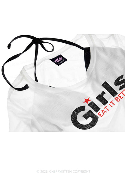 Girls Eat It Better Pride Y2K Sheer Boyfriend Tee Cherrykitten