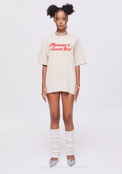 Mommys Good Boy Y2K Shirts Washed Tee Cherrykitten