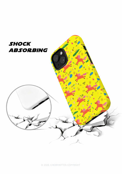 Orange Pony On Yellow Y2K Phone Case Cherrykitten