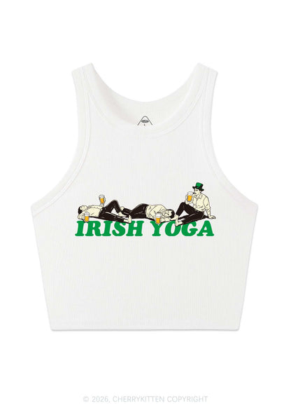 Irish Yoga St Patricks Y2K Crop Tank Top Cherrykitten