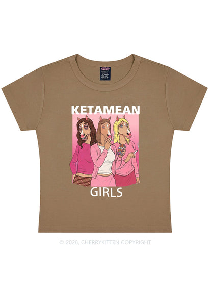 K Horse Girls Y2K Baby Tee Cherrykitten